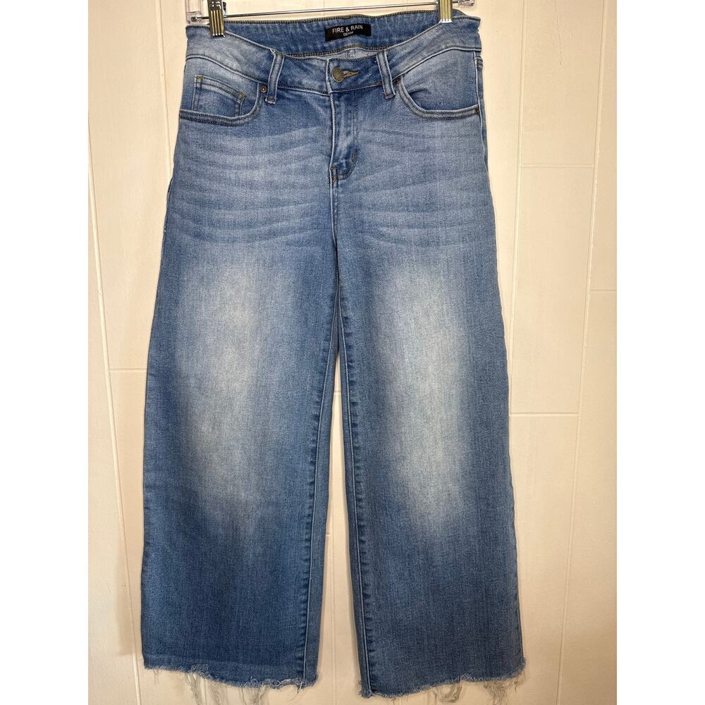 Fire & Rain wide leg jeans raw hem size 9